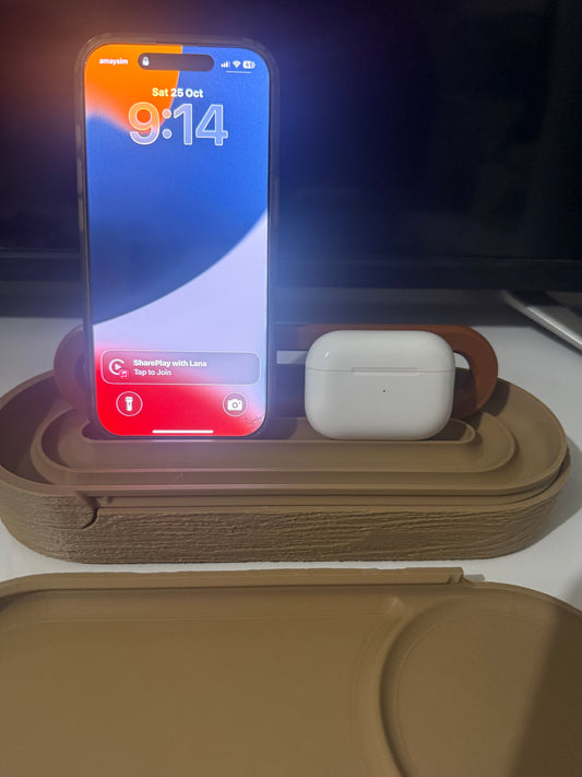 Wood Grained Desk Organiser