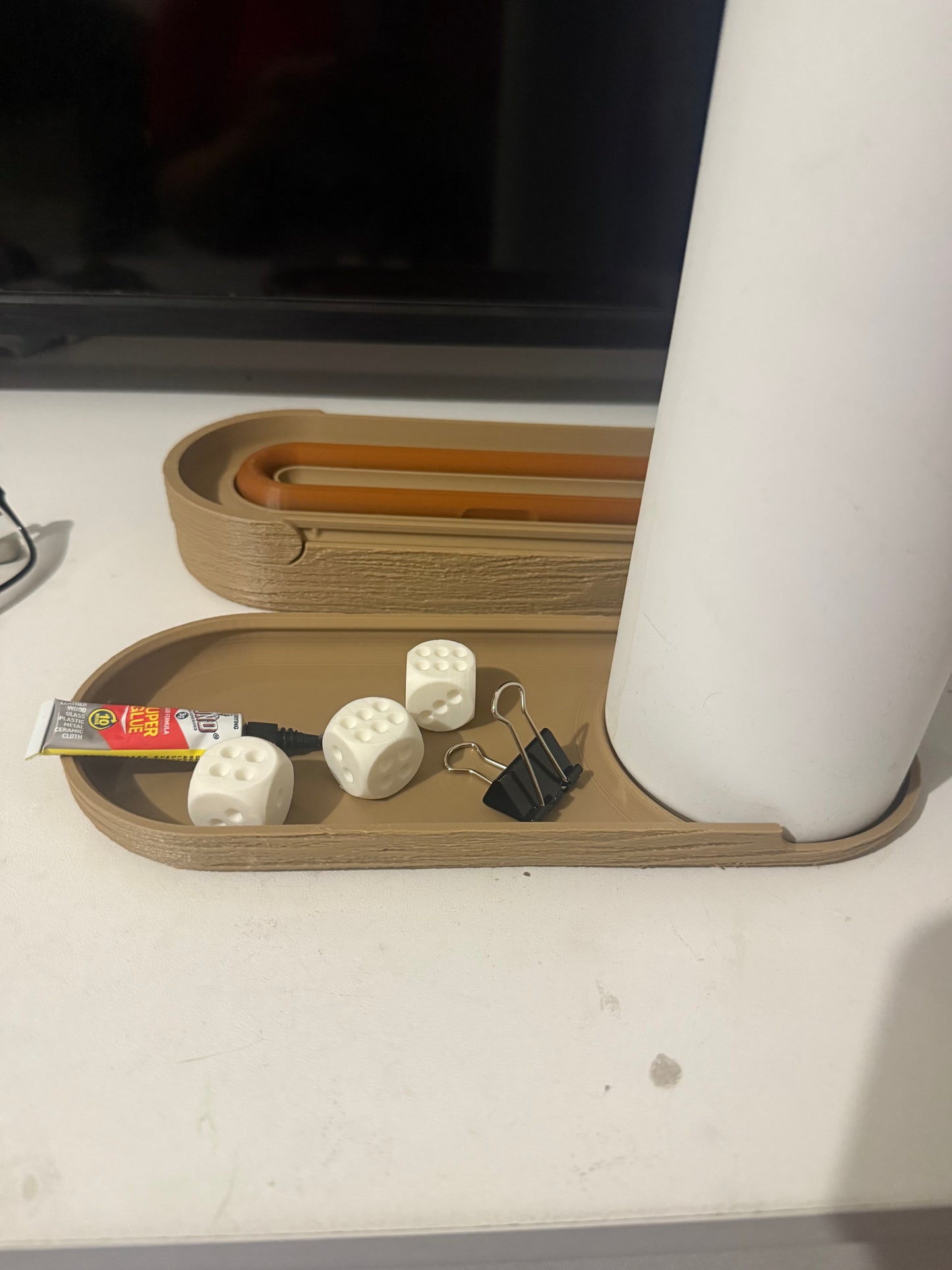 Wood Grained Desk Organiser