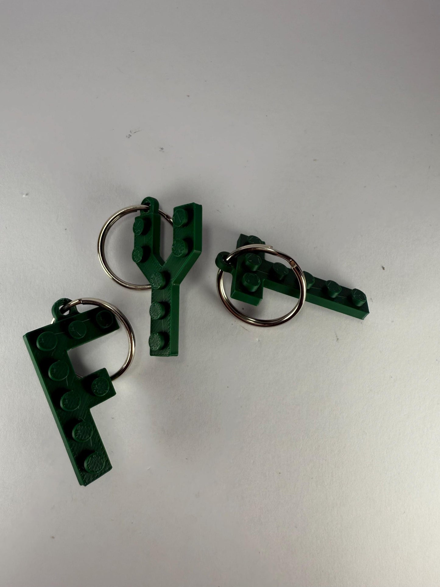 Personalised Initial Key Chain/Keyring Brick/Block 3d printed