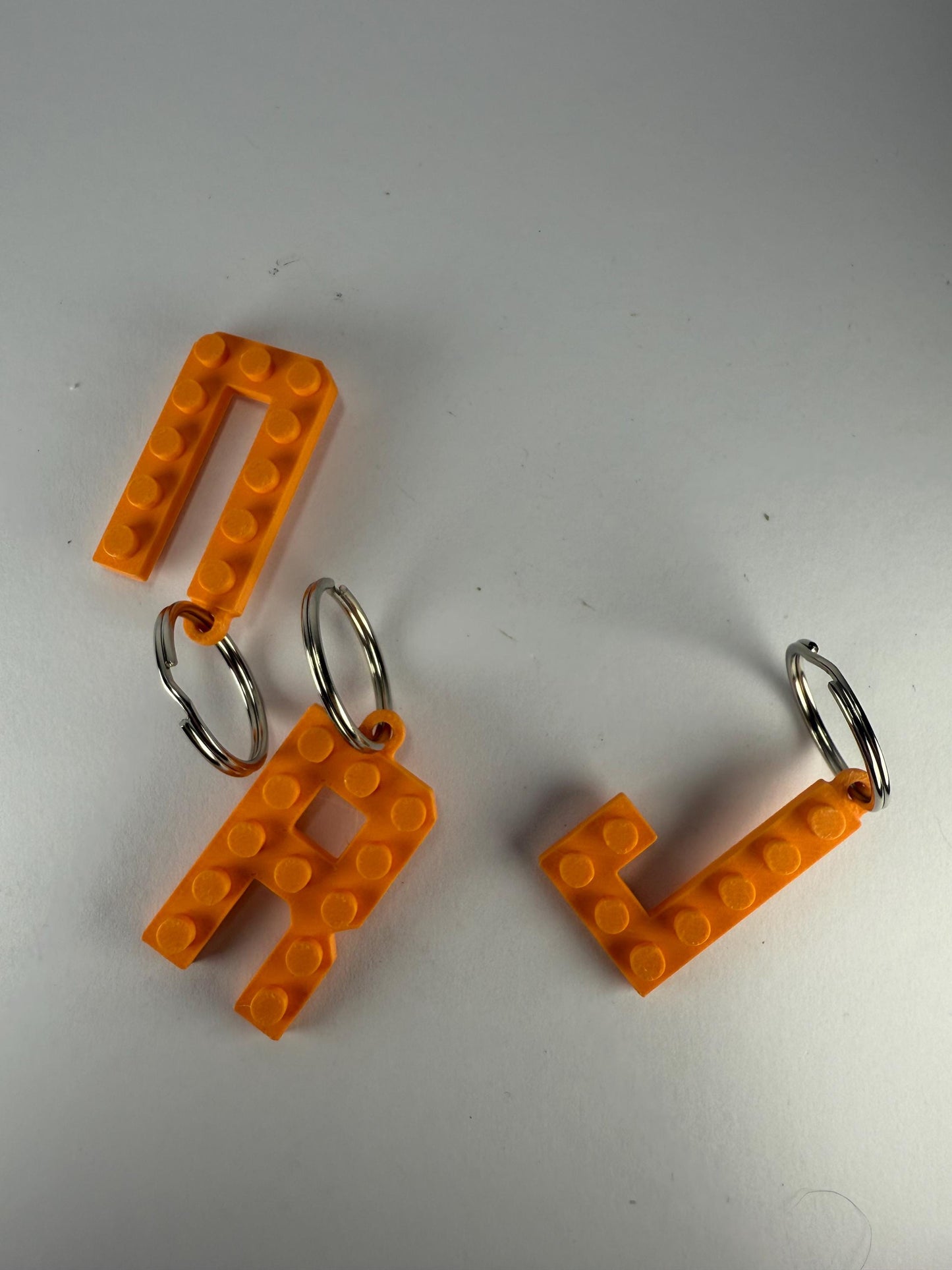 Personalised Initial Key Chain/Keyring Brick/Block 3d printed