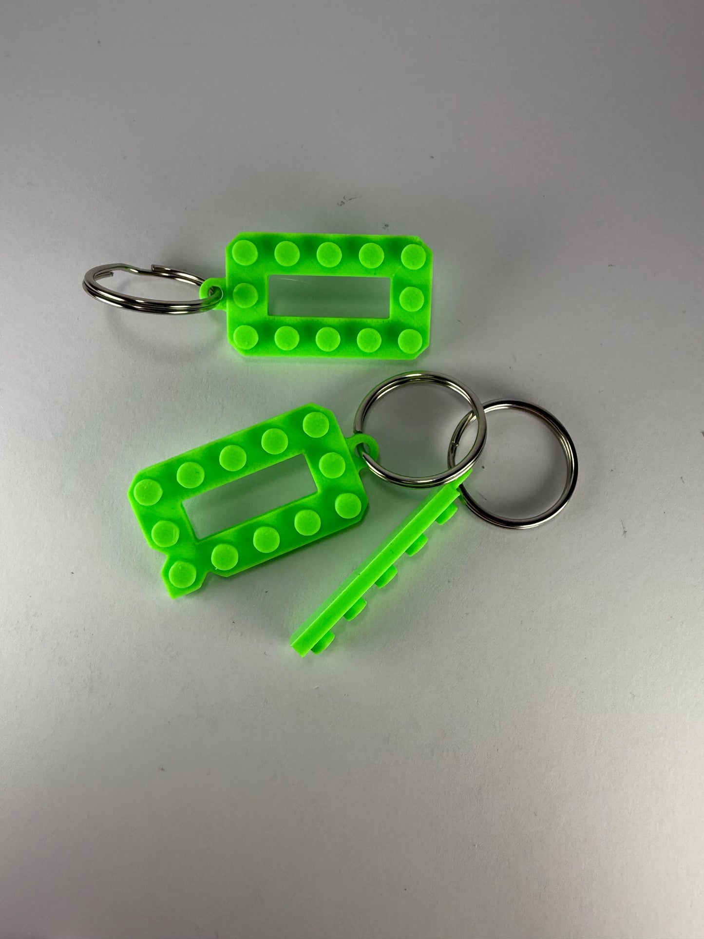 Personalised Initial Key Chain/Keyring Brick/Block 3d printed